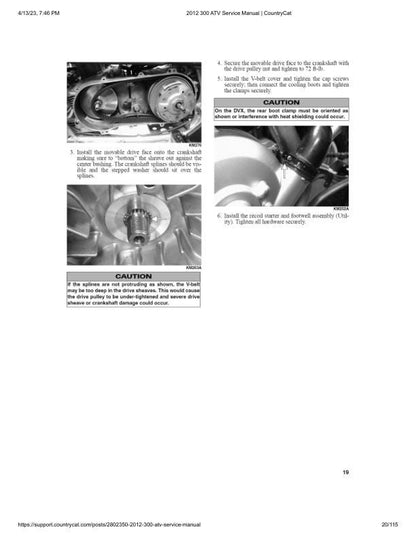 Arctic Cat 300 ATV Service Manual sample page from service manual
