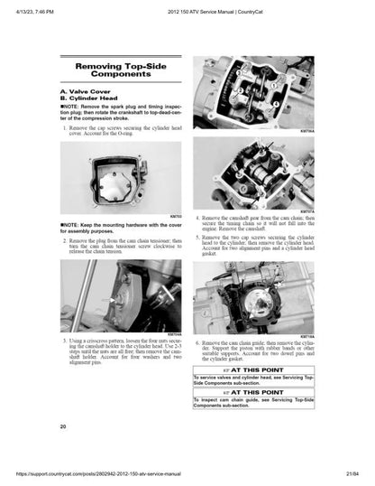 Arctic Cat Arctic Cat 150 ATV Service Manual sample page with diagrams and specifications