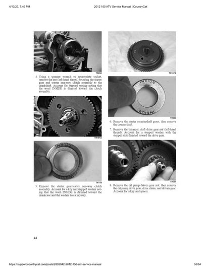 Arctic Cat Arctic Cat 150 ATV Service Manual sample page with technical illustrations