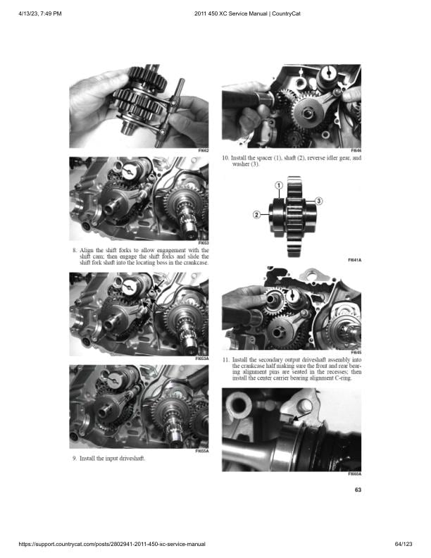 Arctic Cat 450xc ATV Service Manual sample page with technical illustrations