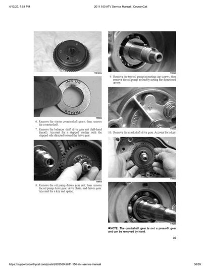 Arctic Cat Arctic Cat 150 ATV Service Manual sample page with technical illustrations