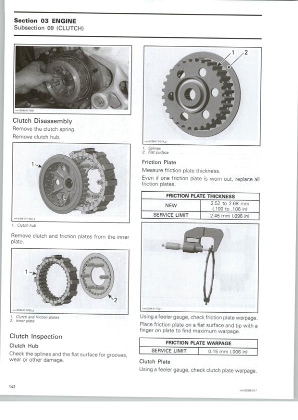 Can Am DS 450 450X Service Manual sample page with technical illustrations