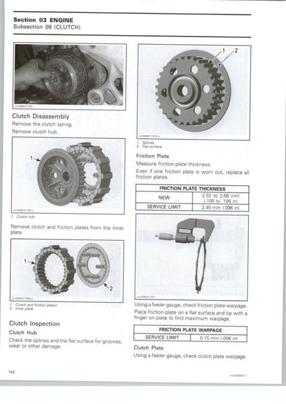 Can Am DS 450 450X Service Manual sample page with technical illustrations