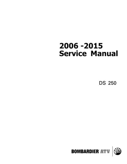 Can Am DS 250 Service Manual factory service manual title page
