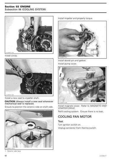 Can Am DS 250 Service Manual sample page from service manual