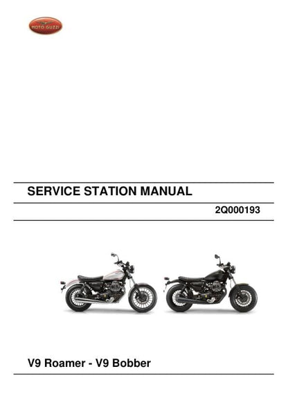 Moto Guzzi V9 Roamer Motorcycle Service Manual factory service manual title page