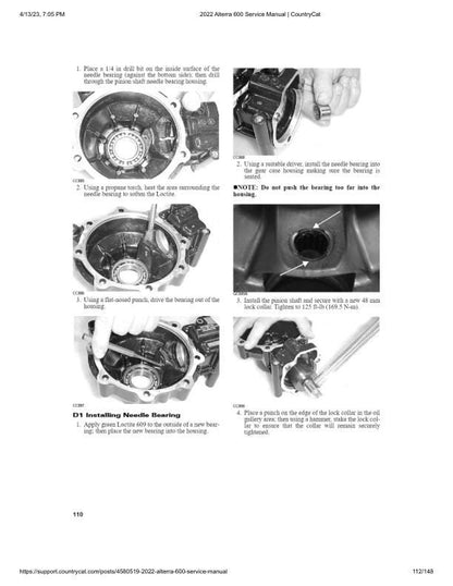 Arctic Cat Alterra 600 ATV Service Manual sample page from the repair manual