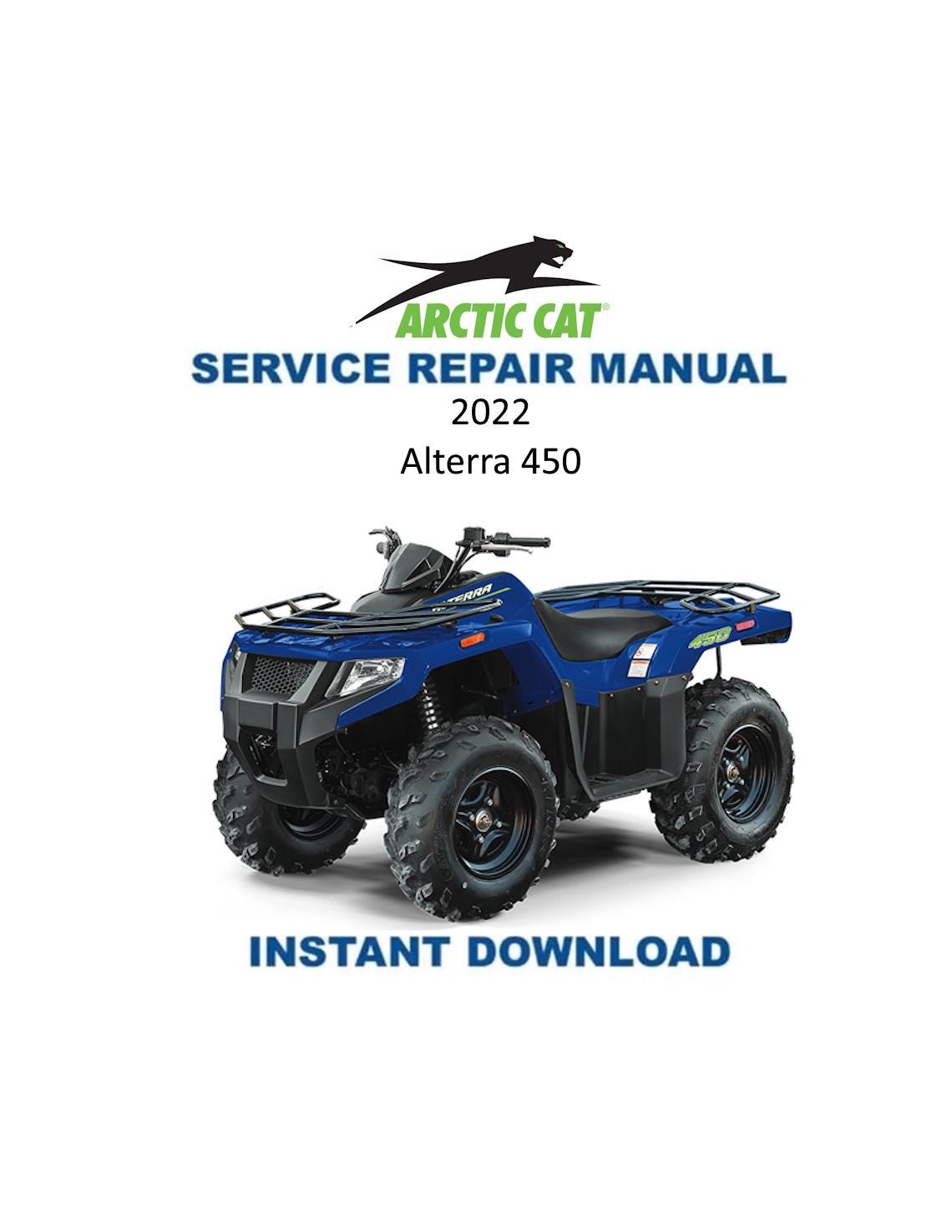 Arctic Cat Alterra 450 ATV Service Manual - Service Manual PDF Instant Download