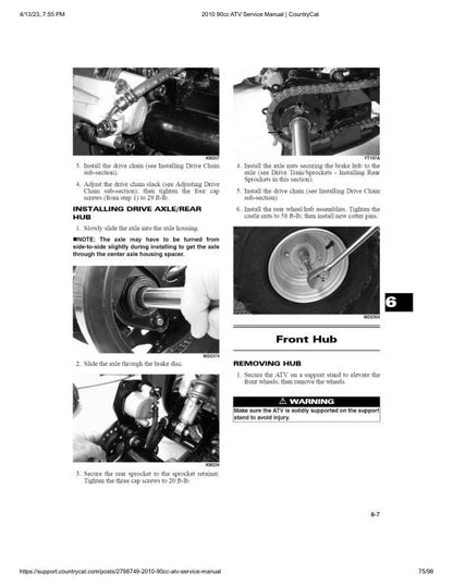 Arctic Cat 90cc ATV Service Manual sample page
