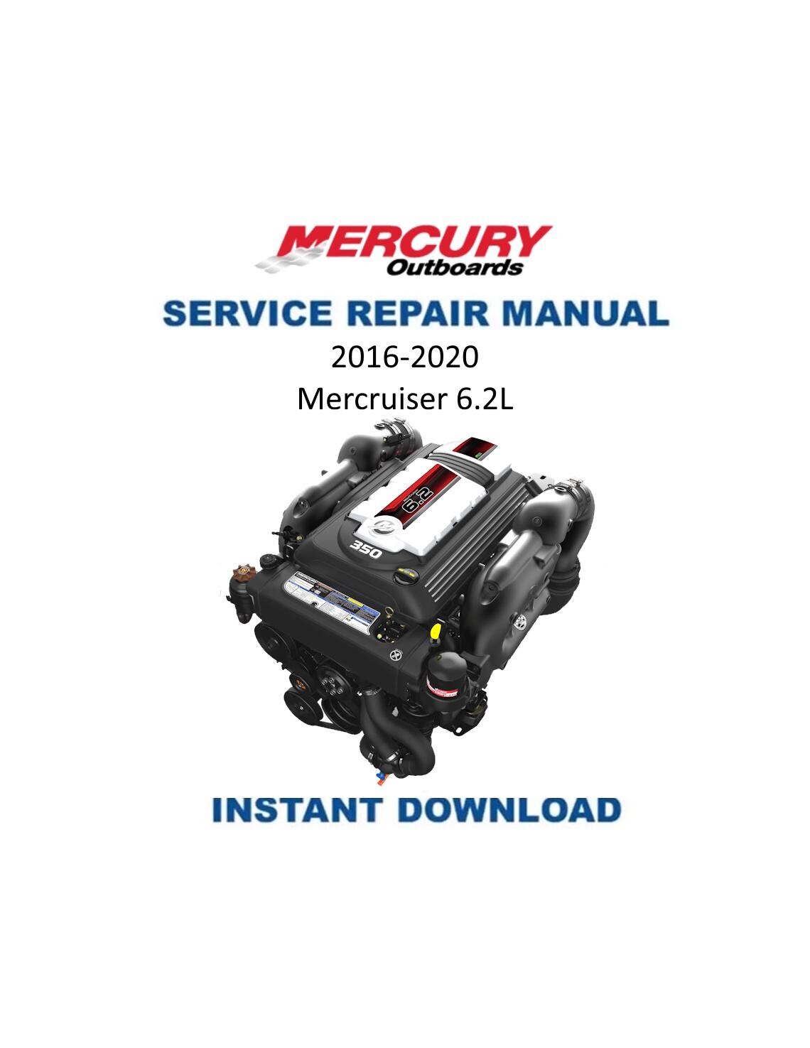 Mercury MerCruiser 6.2 Inboard Service Manual - Service Manual PDF Instant Download