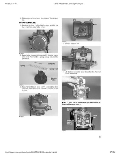 Textron Alterra 300 Arctic Cat ATV Service Manual sample page from the repair manual