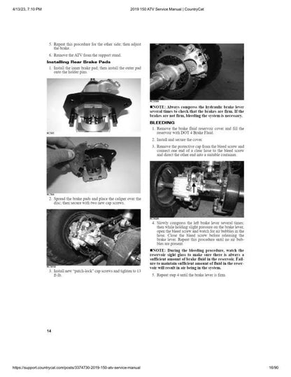 Textron Alterra 150 Arctic Cat ATV Service Manual sample page from service manual