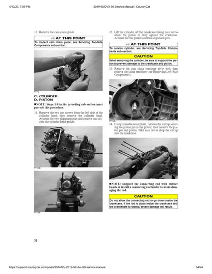 Textron Alterra DVX 90 Arctic Cat ATV Service Manual sample page showing repair procedures