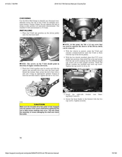 Textron Alterra VLX 700 EPS Arctic Cat ATV Service Manual table of contents