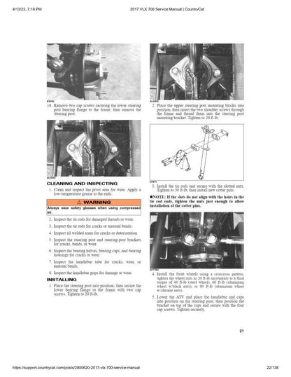 Arctic Cat VLX 700 ATV Service Manual sample page from service manual