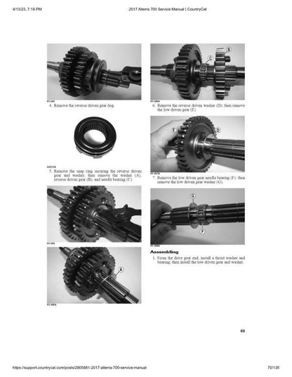 Arctic Cat 700 XT ATV Service Manual sample page from the repair manual