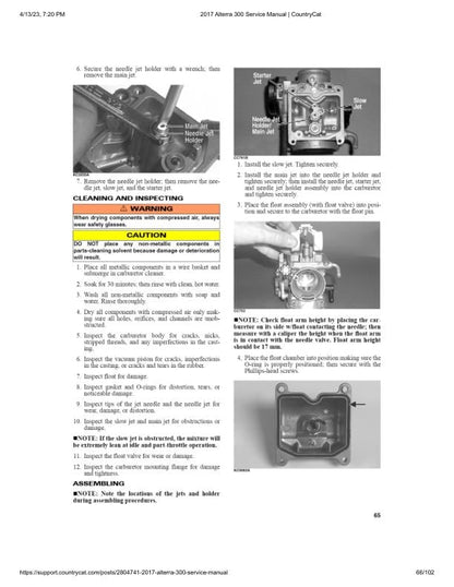 Arctic Cat Alterra 300 ATV Service Manual sample page from the repair manual