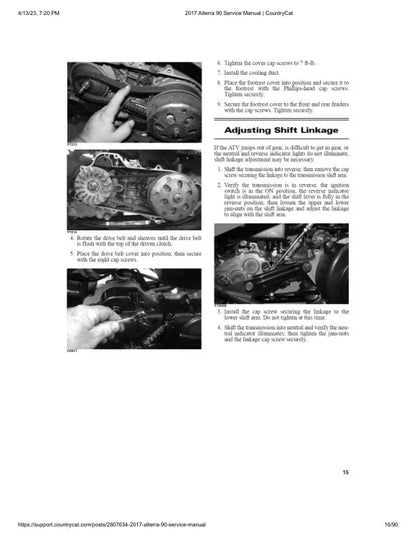 Arctic Cat Alterra 90 DVX 90 ATV Service Manual sample page from service manual