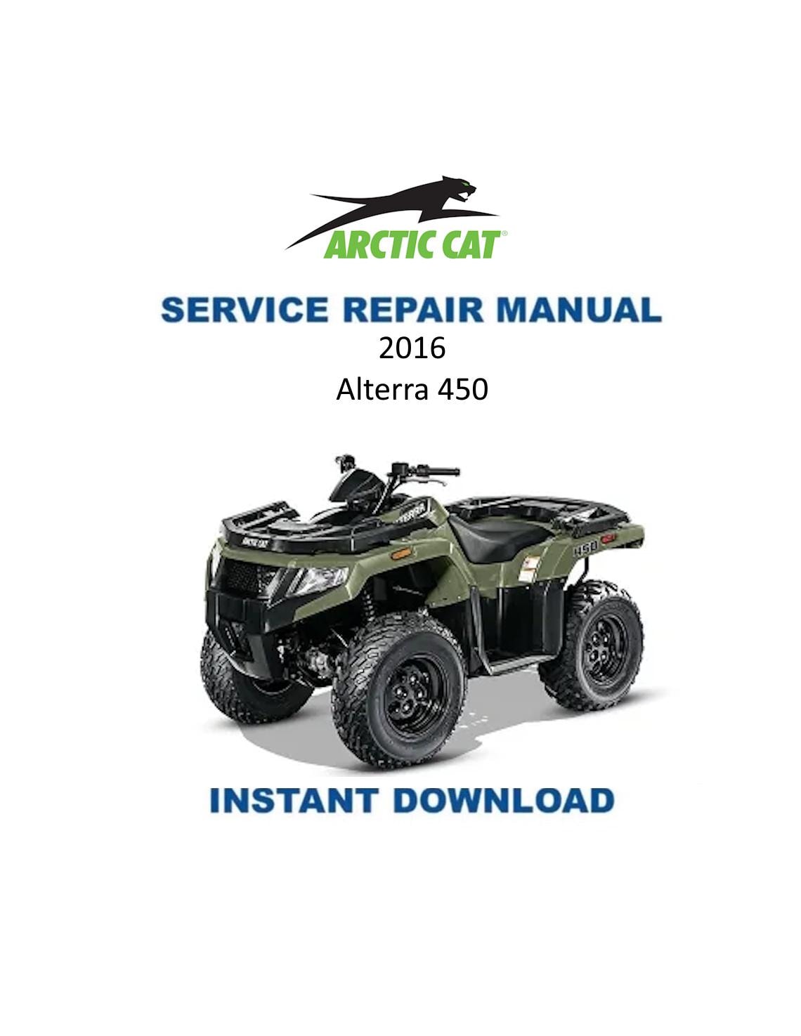 Arctic Cat Alterra 450 ATV Service Manual - Service Manual PDF Instant Download
