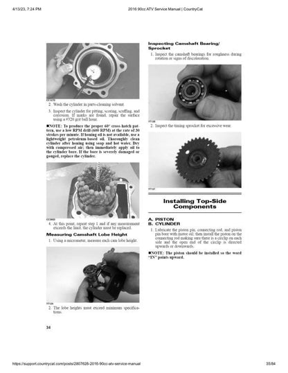 Arctic Cat 90 Utility DVX 90 ATV Service Manual sample page with technical illustrations