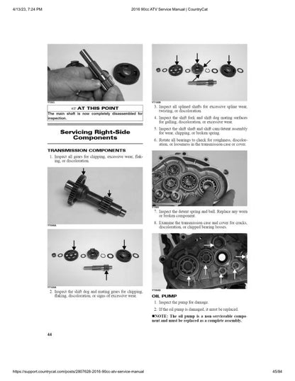Arctic Cat 90 Utility DVX 90 ATV Service Manual sample page from the repair manual