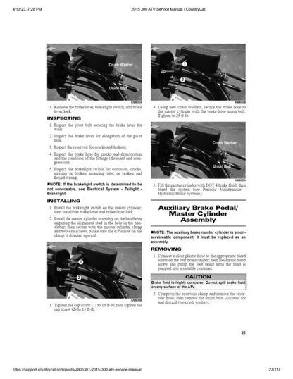 Arctic Cat 300 Utility DVX 300 ATV Service Manual sample page from service manual