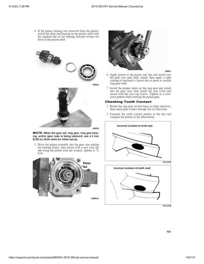 Arctic Cat 300 Utility DVX 300 ATV Service Manual sample page from the repair manual