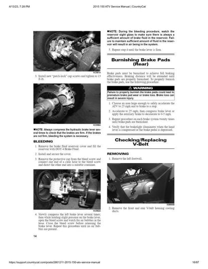 Arctic Cat 150 ATV Service Manual sample page from service manual