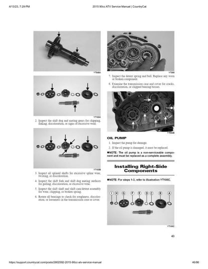 Arctic Cat DVX 90 90 Utility ATV Service Manual sample page from the repair manual