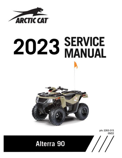 Arctic Cat Alterra 90 ATV Service Manual factory service manual title page
