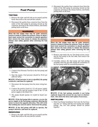 Arctic Cat 4000 Service Manual sample page showing repair procedures