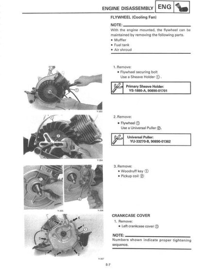 YAMAHA G14 A/E Gas Golf Cart Service Manual sample page from service manual