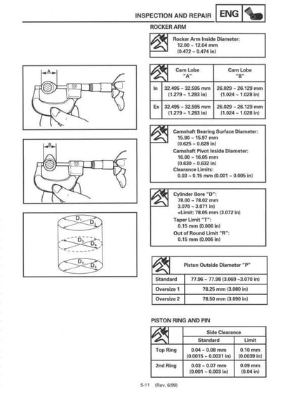 YAMAHA G14 A/E Gas Golf Cart Service Manual sample page with technical illustrations