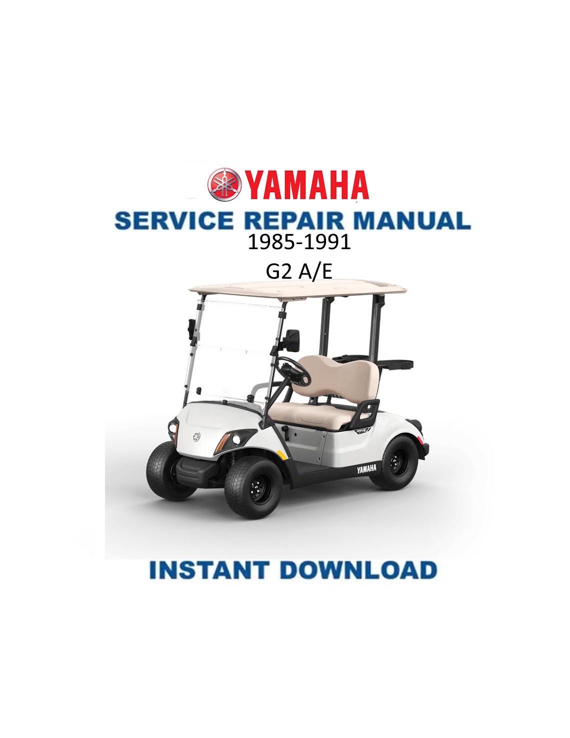 YAMAHA G2 A/E Gas Golf Cart Service Manual - Service Manual PDF Instant Download