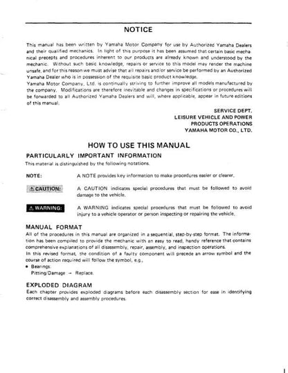 YAMAHA G2 A/E Gas Golf Cart Service Manual factory service manual title page