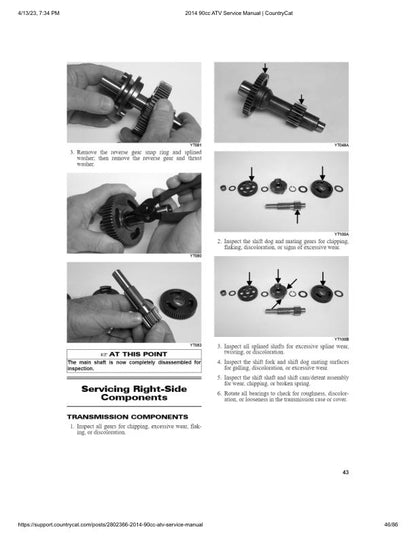 Arctic Cat DVX 90/90 Utility ATV Service Manual sample page from the repair manual