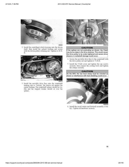 Arctic Cat DVX 300 ATV Service Manual sample page from service manual