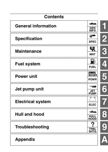 Yamaha WaveRunner VX1800 PWC Service Manual | 2010-2015 - sample page 3