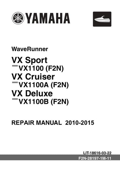 Yamaha WaveRunner VX1100 Sport Cruiser Deluxe PWC Service Manual factory service manual title page