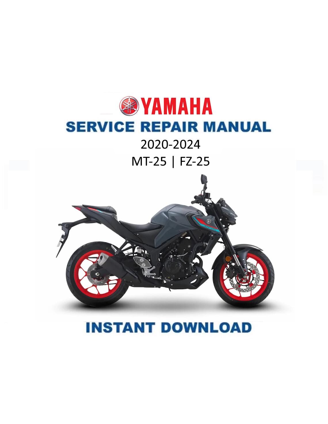 Yamaha MT25 FZ25 MT-25 FZ-25 MTN250 Motorcycle Service Manual - Service Manual PDF Instant Download