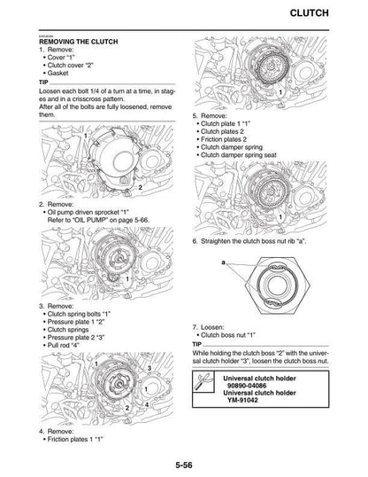 Yamaha NIKEN 850 Motorcycle Service Manual sample page with diagrams and specifications