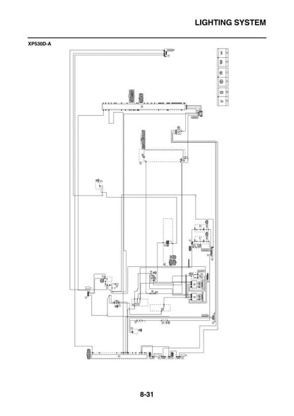 Yamaha TMAX 530 Scooter Service Manual sample page from the repair manual