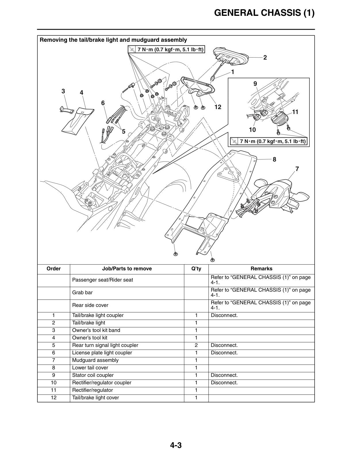 Yamaha FJ09 Tracer FJ-09 Motorcycle Service Manual sample page from service manual