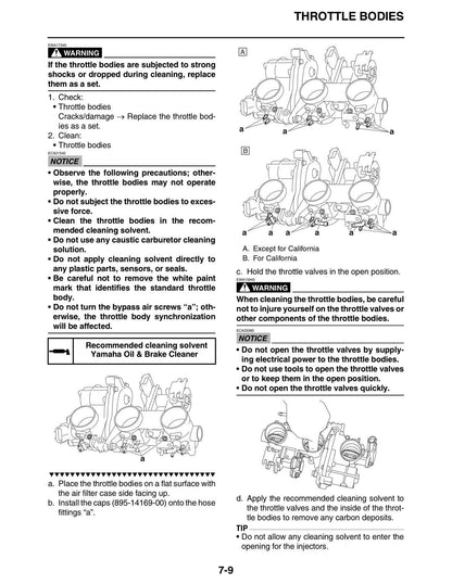 Yamaha FJ09 Tracer FJ-09 Motorcycle Service Manual sample page from the repair manual