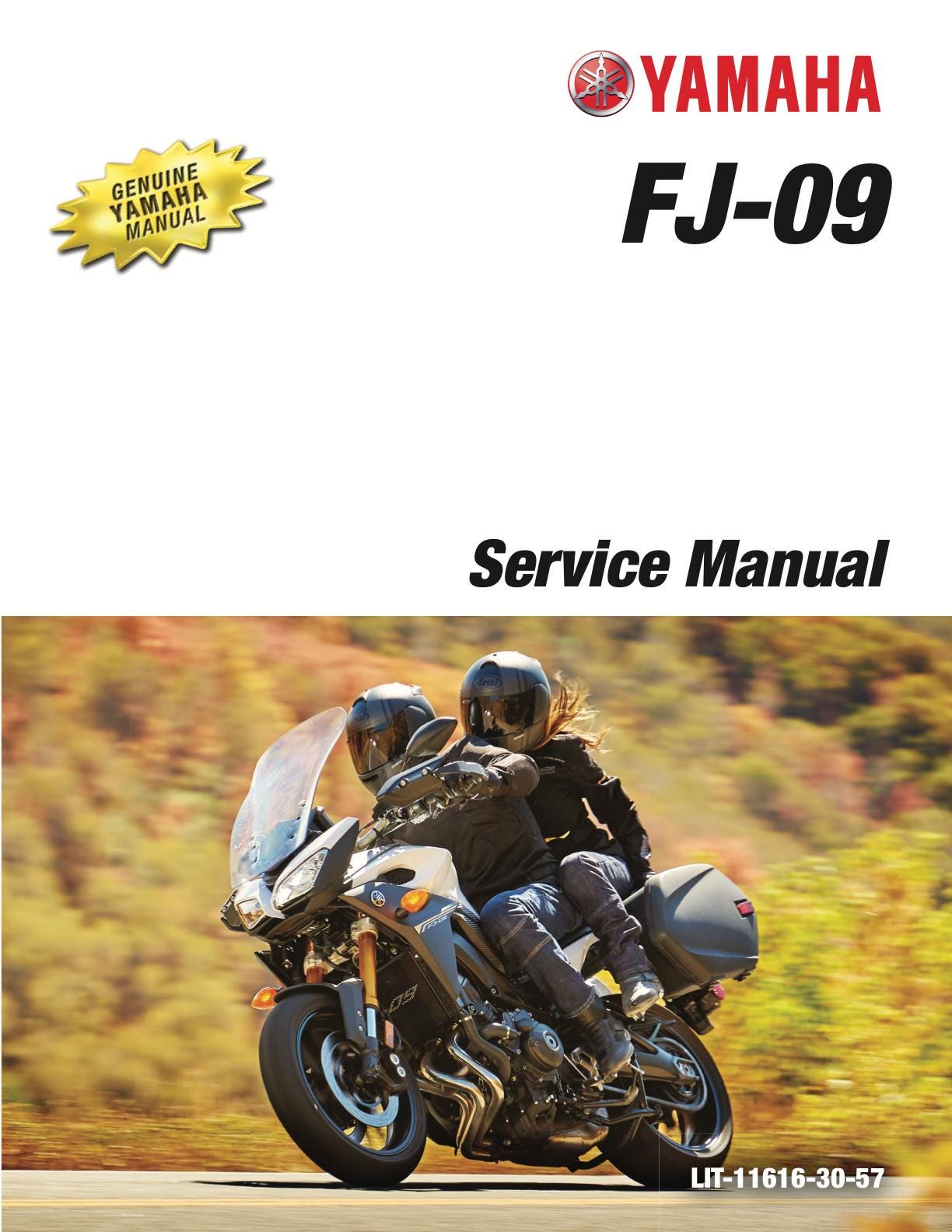 Yamaha FJ09 Tracer FJ-09 Motorcycle Service Manual factory service manual title page