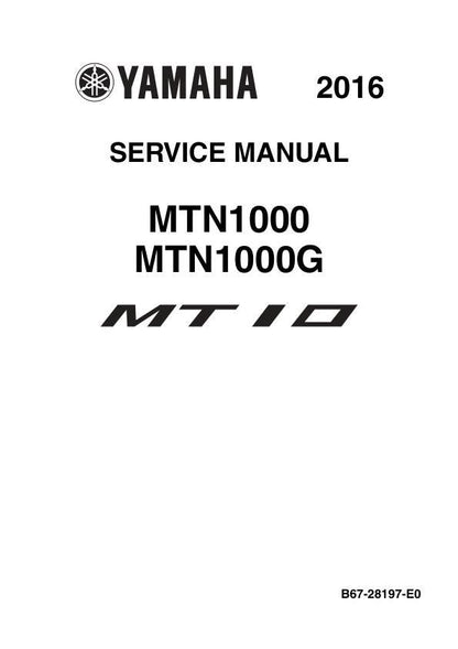 Yamaha MT10 FZ10 MT-10 FZ-10 Motorcycle Service Manual | 2016-2020 - sample page 1