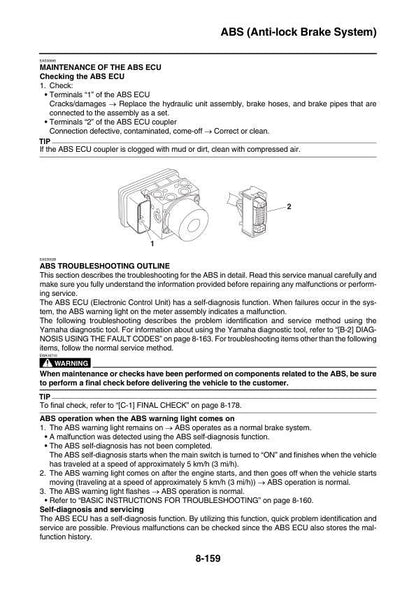 Yamaha MT10 FZ10 MT-10 FZ-10 Motorcycle Service Manual | 2016-2020 - sample page 8