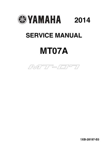 Yamaha MT07 FZ07 MT-07 FZ-07 Motorcycle Service Manual factory service manual title page