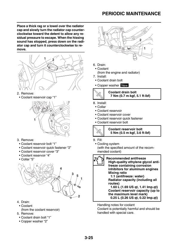 Yamaha MT07 FZ07 MT-07 FZ-07 Motorcycle Service Manual sample page from service manual