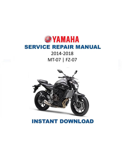 Yamaha MT07 FZ07 MT-07 FZ-07 Motorcycle Service Manual - Service Manual PDF Instant Download
